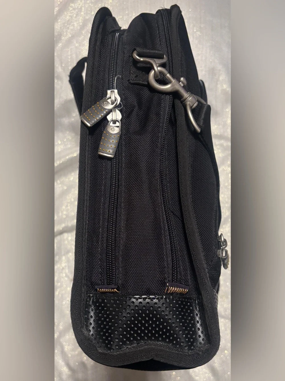 Samsonite 1990 Black and Gray 15” Laptop Briefcase Shoulder Bag